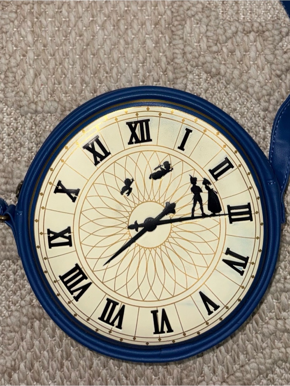 Loungefly Disney Peter Pan Clock Crossbody Bag Purse Tinkerbell